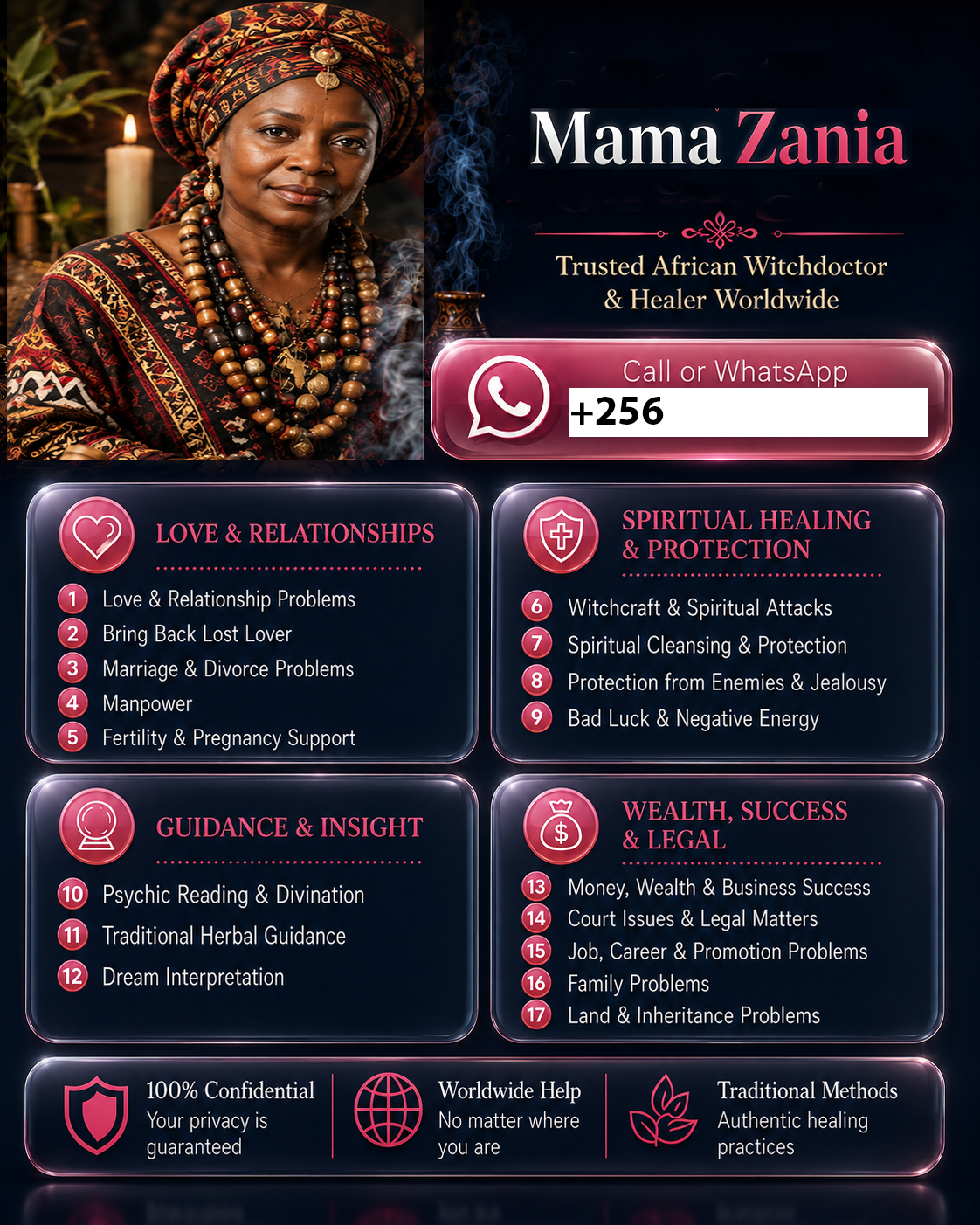 best African witchdoctor and traditional healer for spiritual problems worldwide